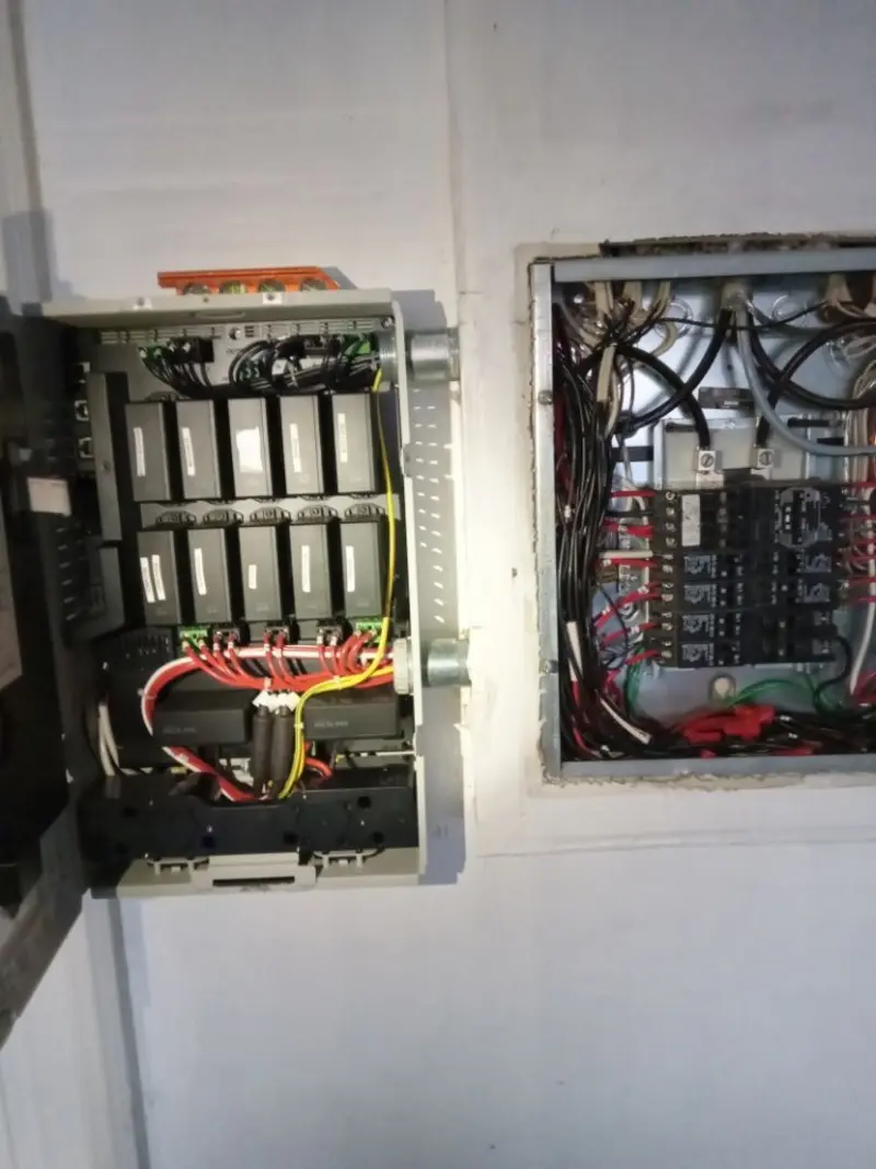 Electrical panel upgrade completed for Security Camera Wiring in Forest Lake